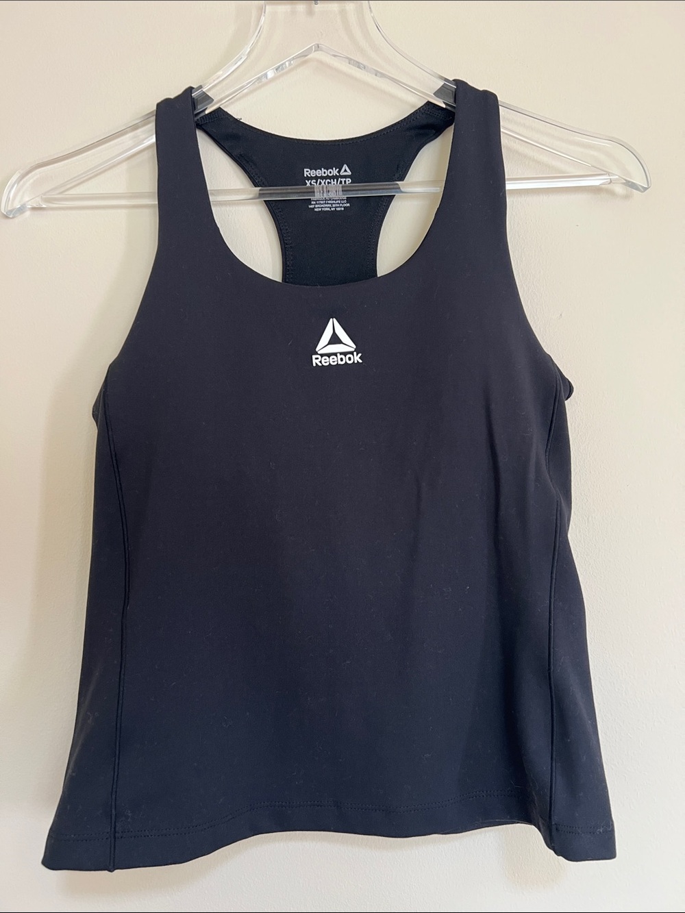 Reebok Women Athletic Tank with Built in Bra Black XS